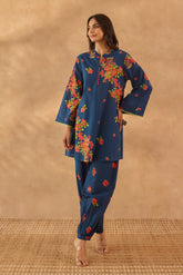 Blue Floral Coord Set - Tara - C - Tara