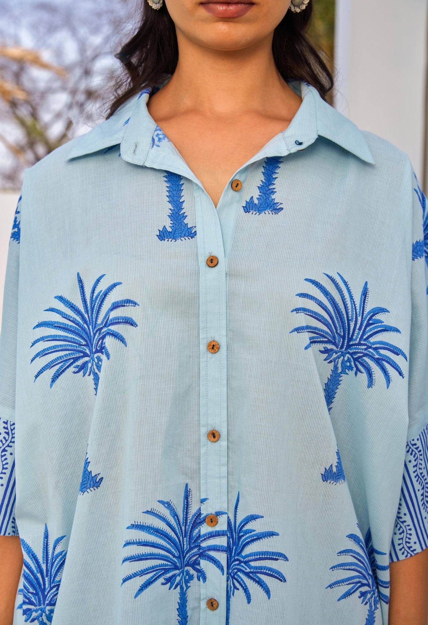 Blue hand Block Printed Coord Set - Tara - C - Tara