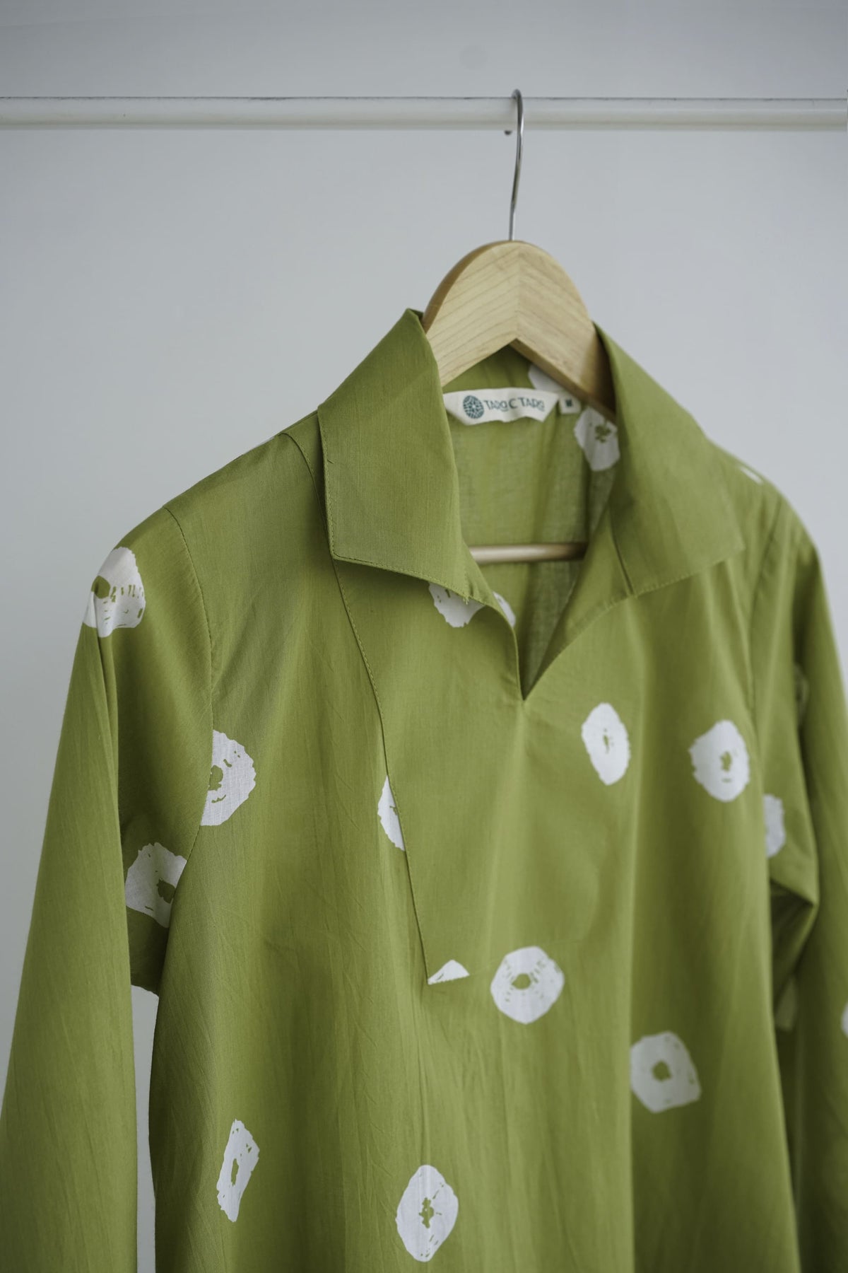 Green Shibori Print Cotton Tunic