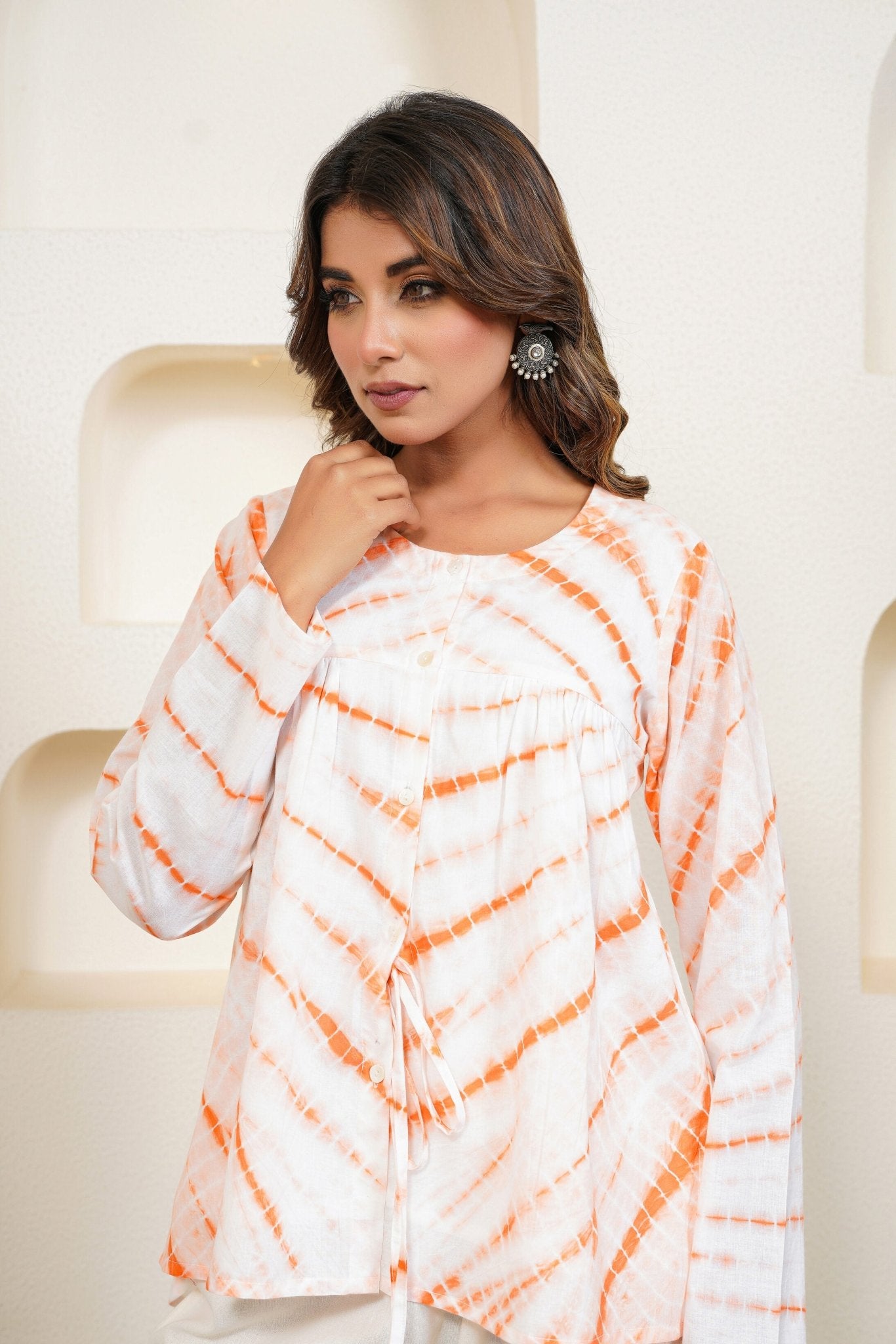 Orange Tie Dye Top - Tara - C - Tara