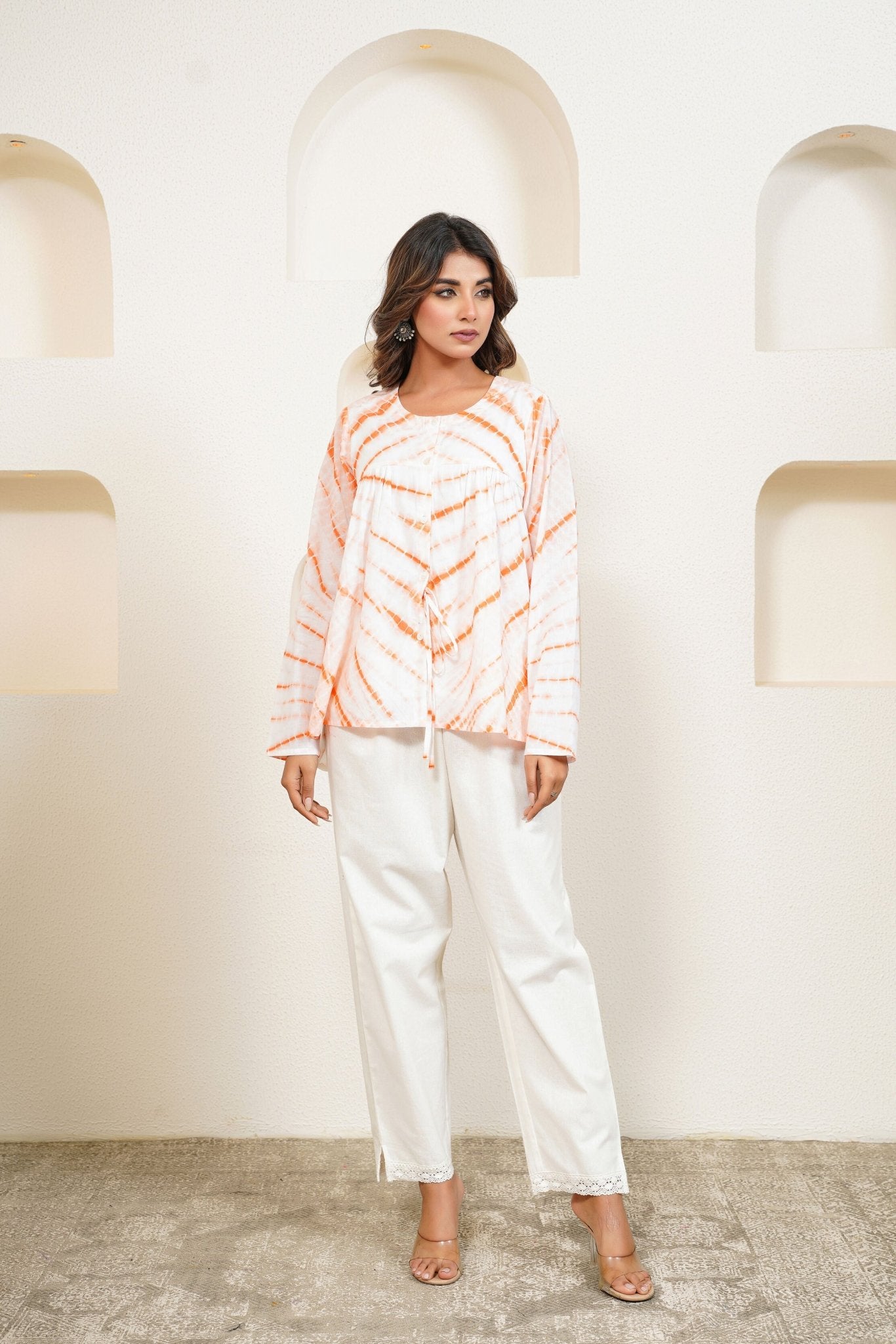 Orange Tie Dye Top - Tara - C - Tara