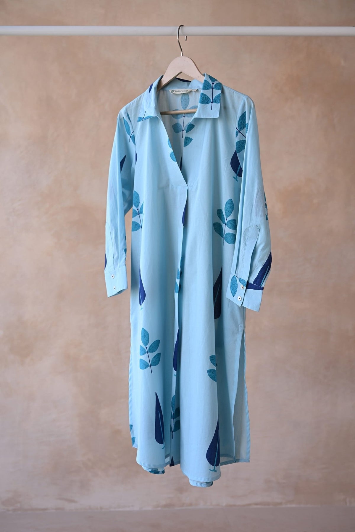 Serene Sky Botanical Print Kurta - Tara - C - Tara