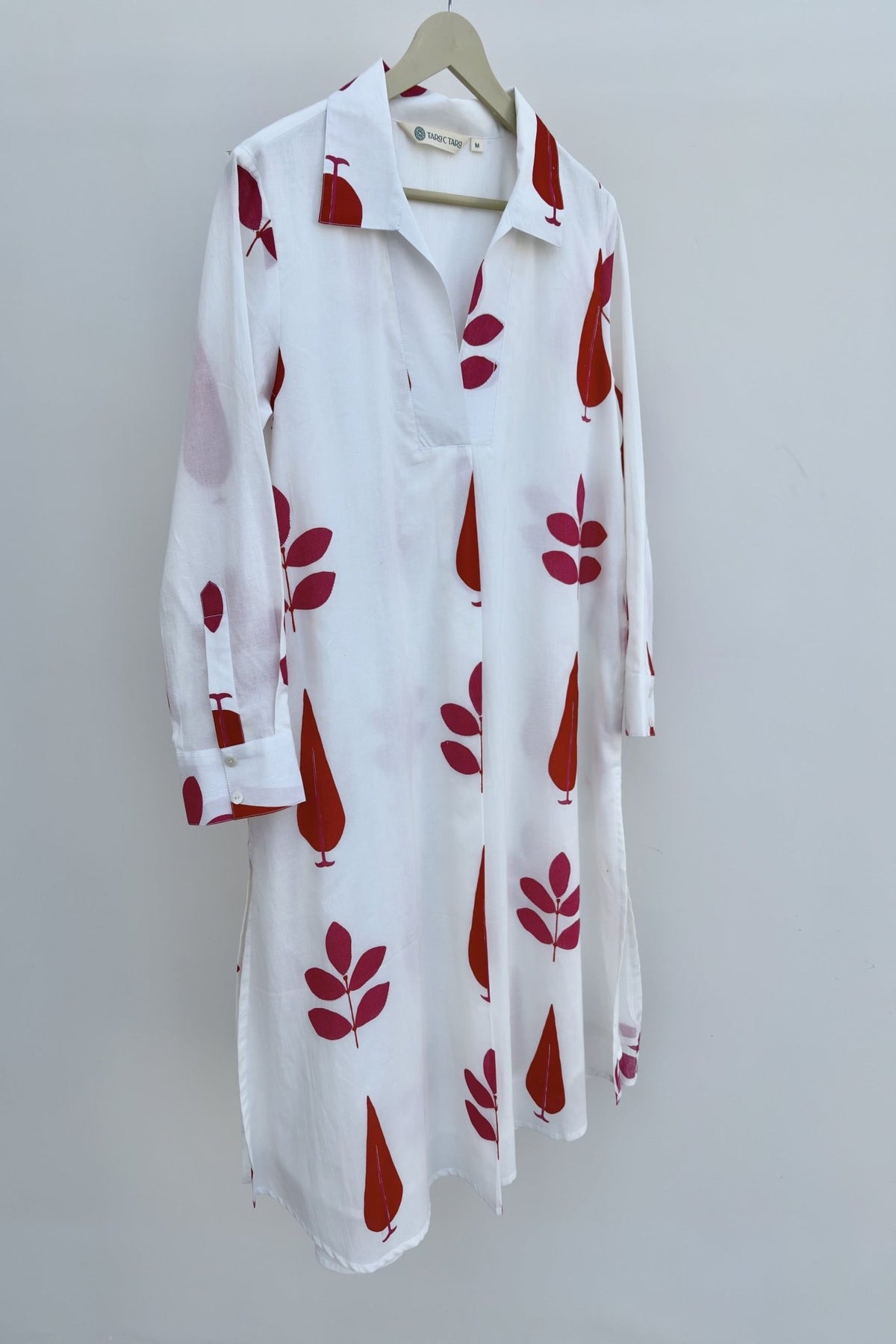 White Botanical Print Kurta - Tara - C - Tara
