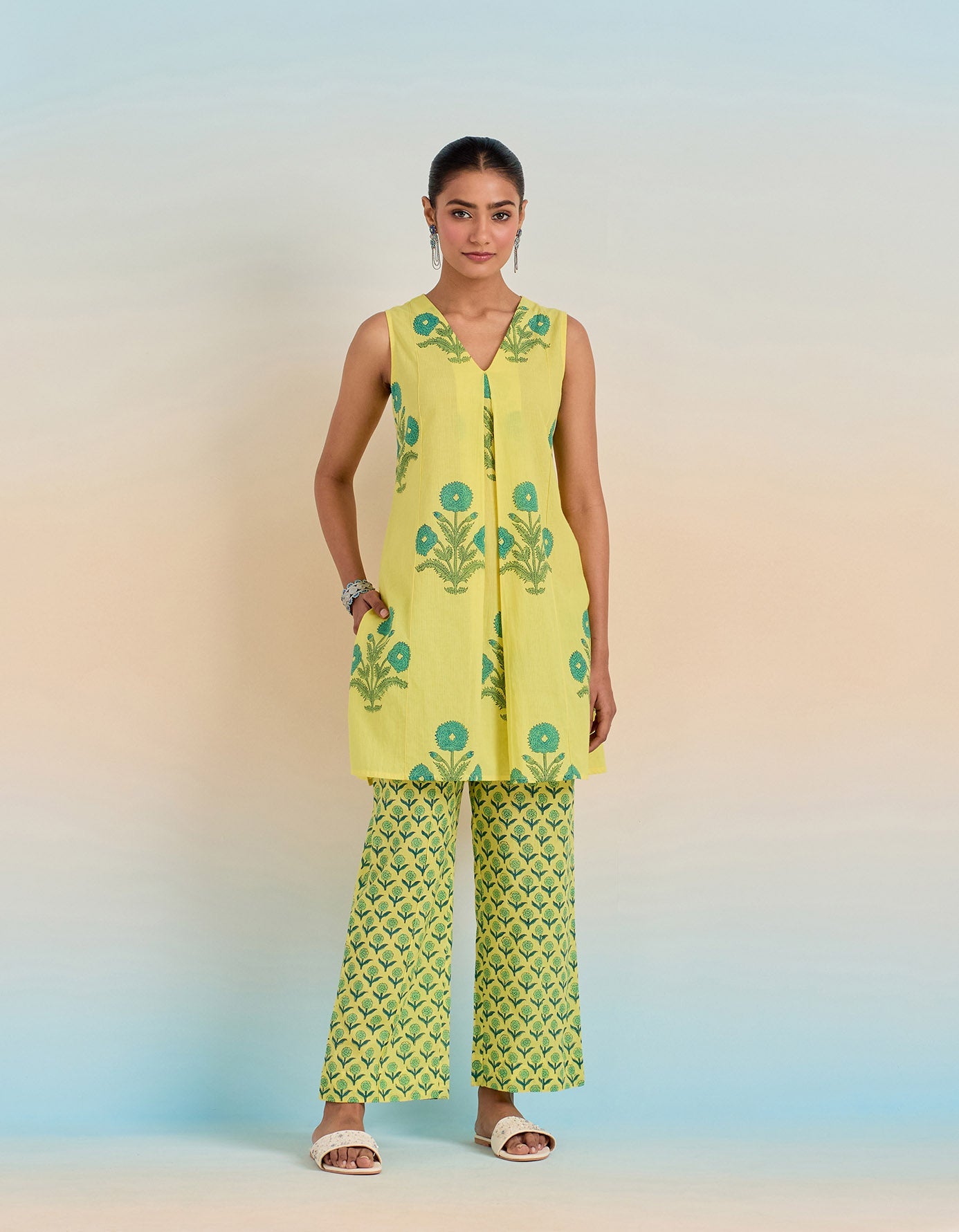 Vijaya Block Printed Coord Set