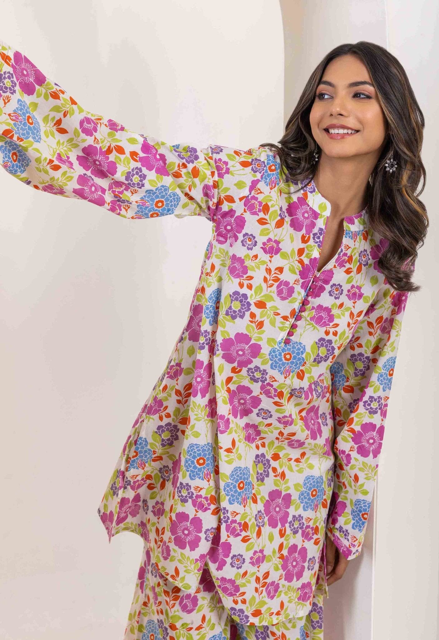 Off White floral Co-ord set - Tara-C-Tara