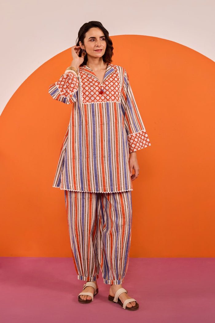 Welcoming Bappa in Style: Bright & Festive Ethnic Co-ord Sets for Sthapana Day - Tara-C-Tara