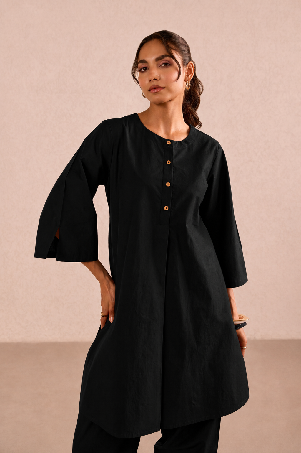Classic Black Cotton Co-ord Set