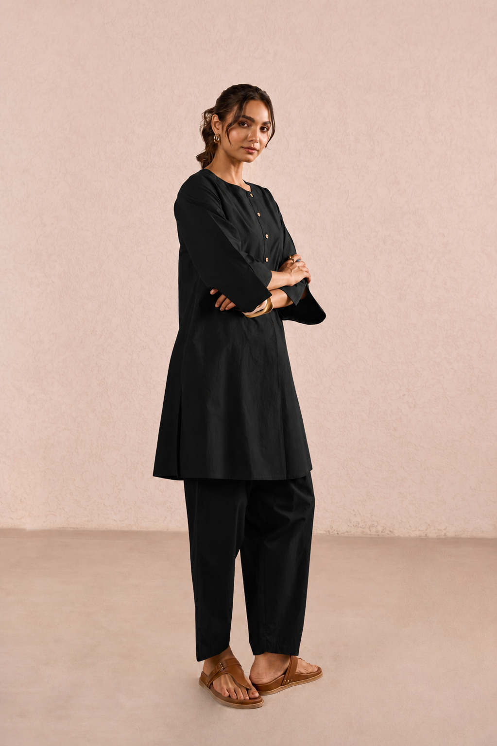 Classic Black Cotton Co-ord Set