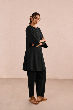 Classic Black Cotton Co-ord Set