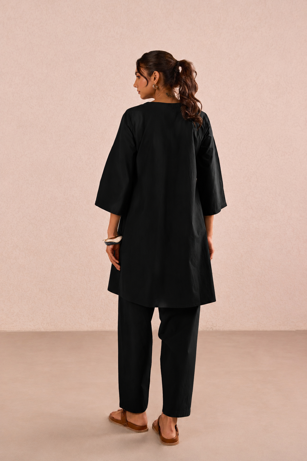 Classic Black Cotton Co-ord Set
