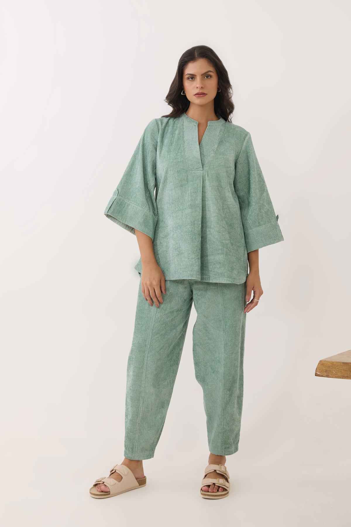 Sage Green Corduroy Co-ord Set
