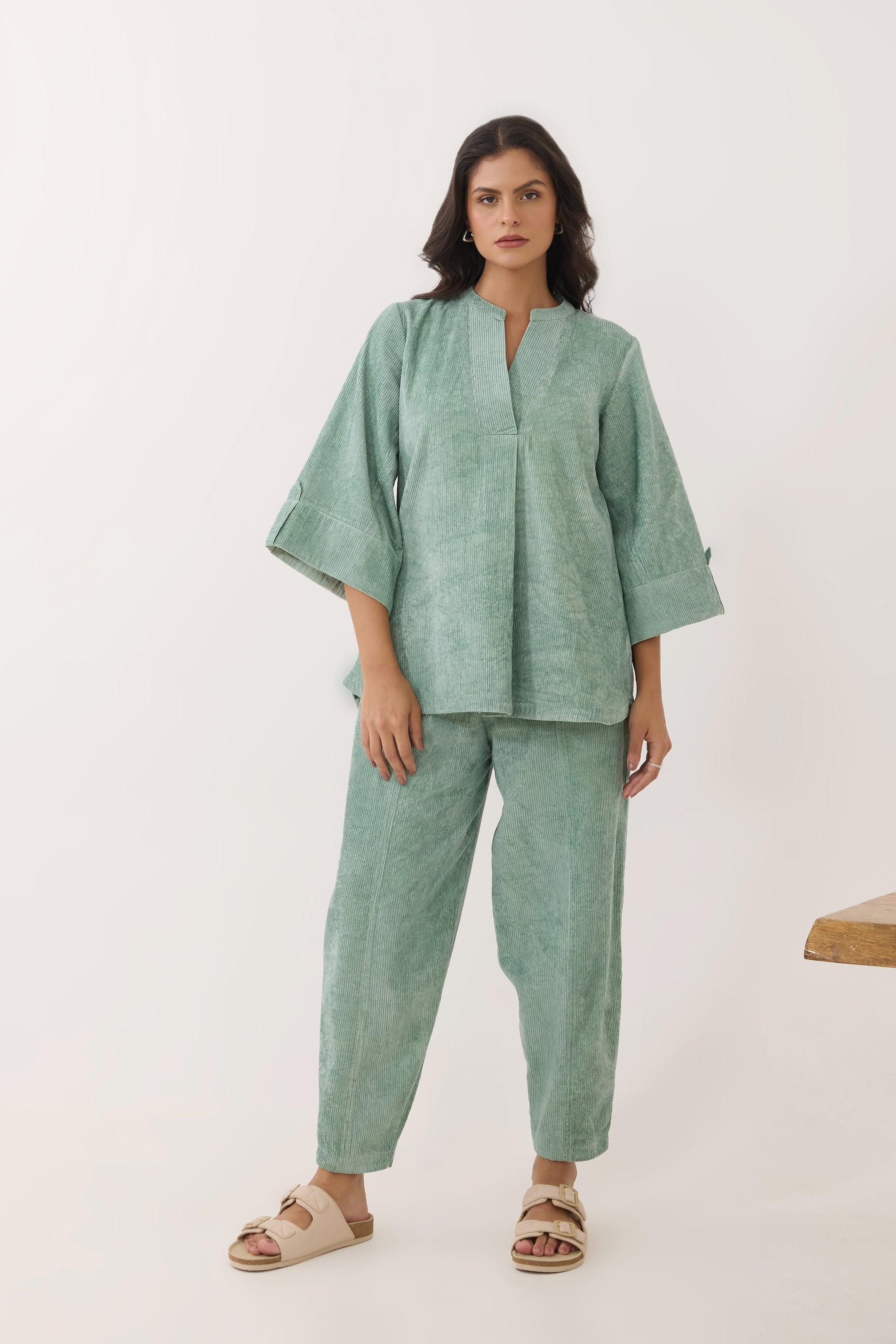 Sage Green Corduroy Co-ord Set
