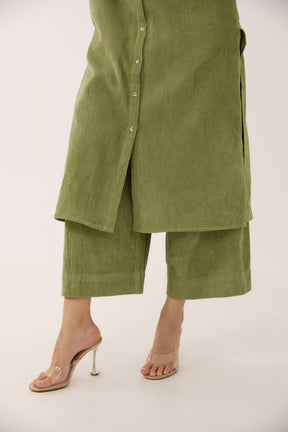 Olive Green Corduroy Co-ord Set