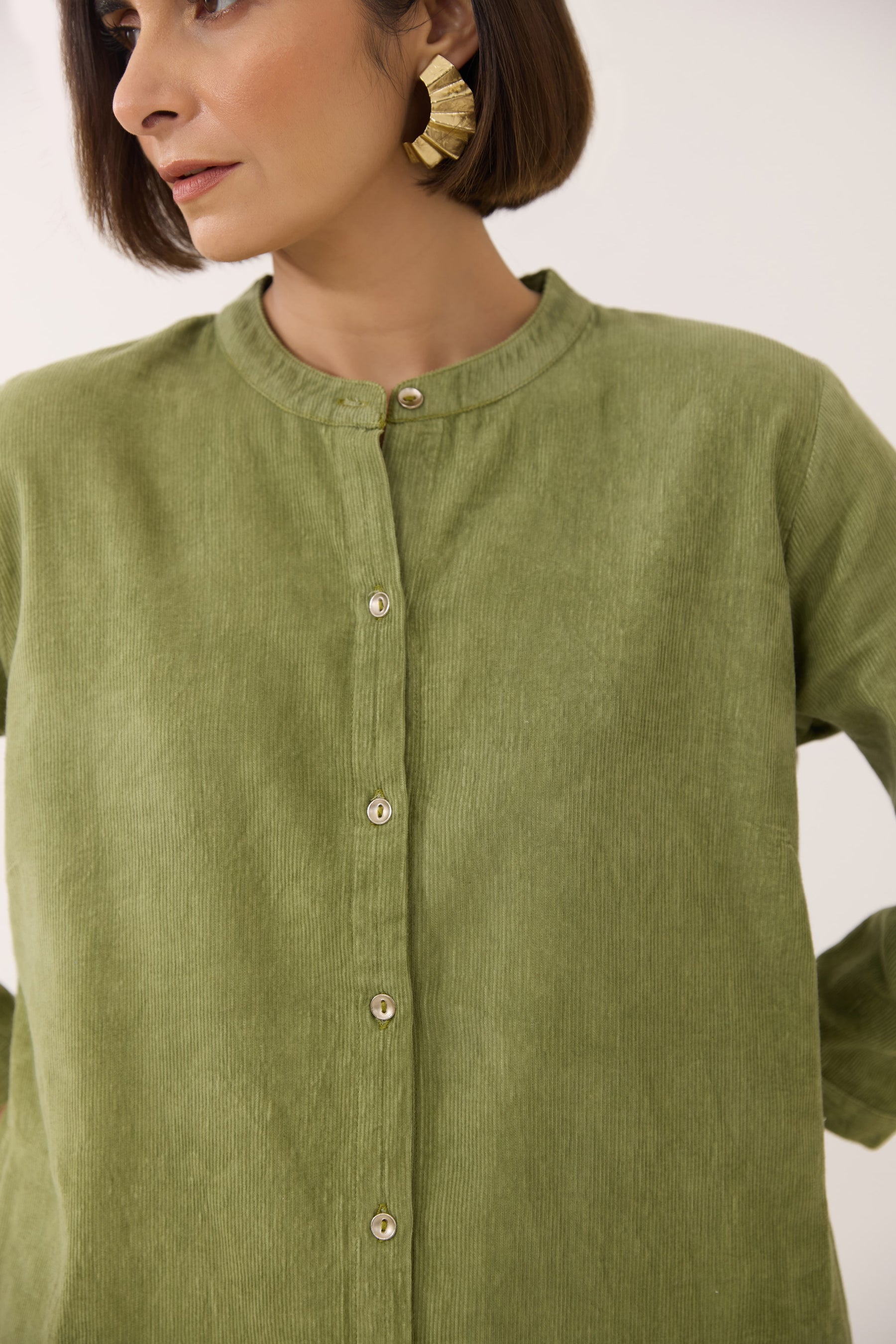 Olive Green Corduroy Co-ord Set