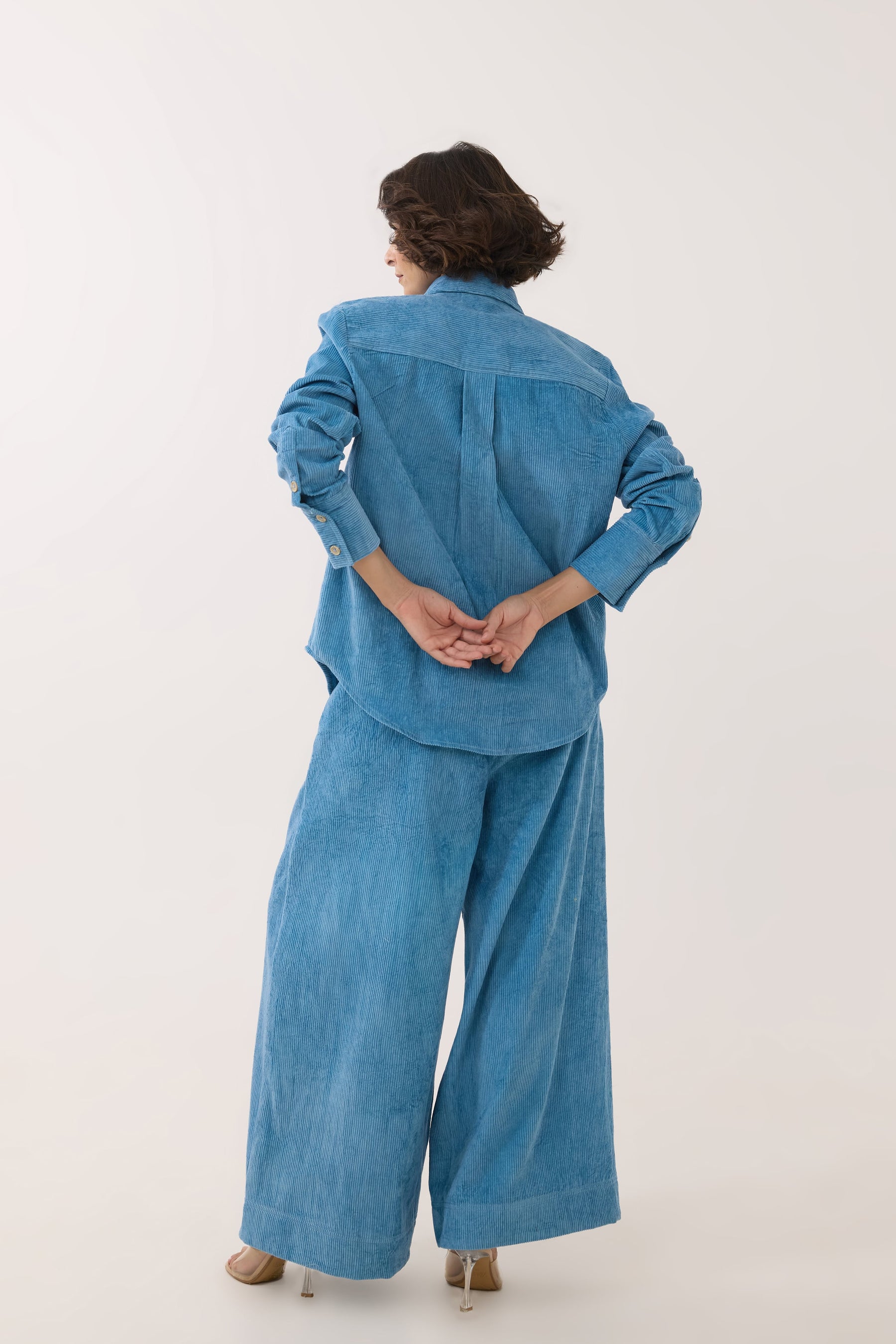 Blue Corduroy Co-ord Set