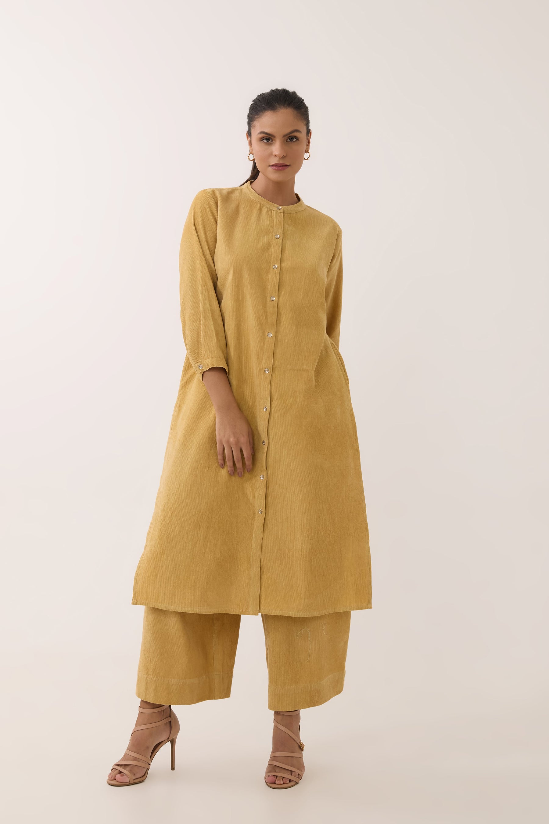 Golden Mustard Corduroy Co-ord Set