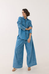 Blue Corduroy Co-ord Set