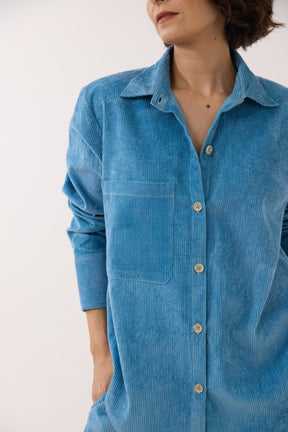 Blue Corduroy Co-ord Set