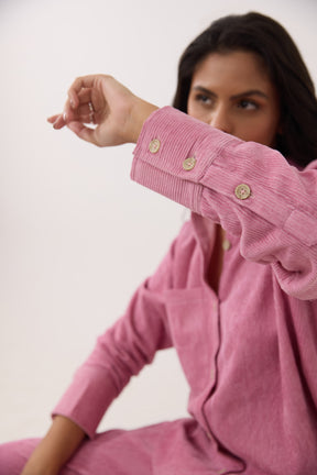 Baby Pink Corduroy Co-ord Set