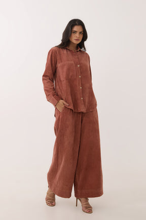Brown Corduroy Co-ord Set