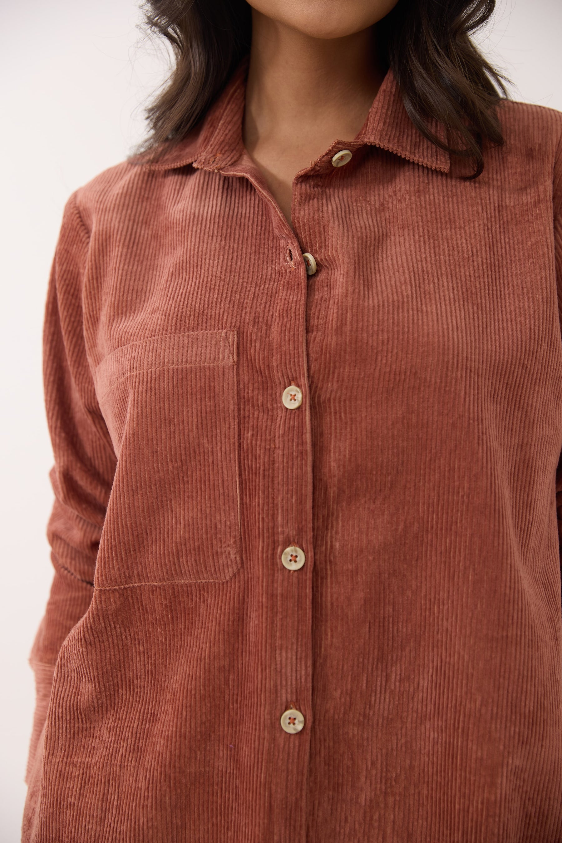 Brown Corduroy Co-ord Set