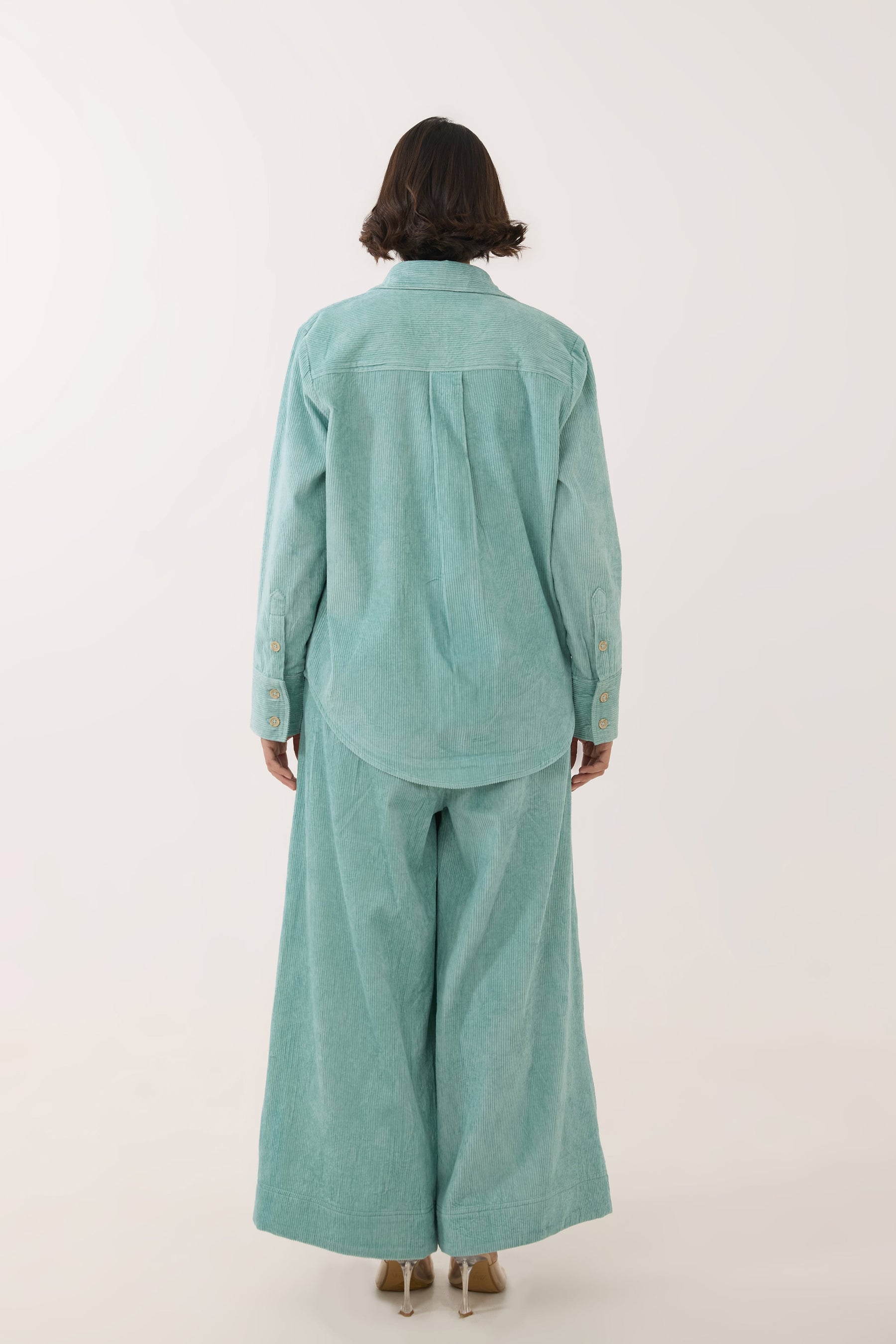 Aqua Blue Corduroy Co-ord Set