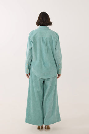 Aqua Blue Corduroy Co-ord Set