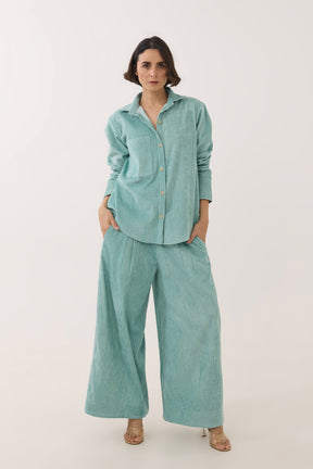 Aqua Blue Corduroy Co-ord Set