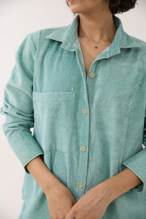 Aqua Blue Corduroy Co-ord Set