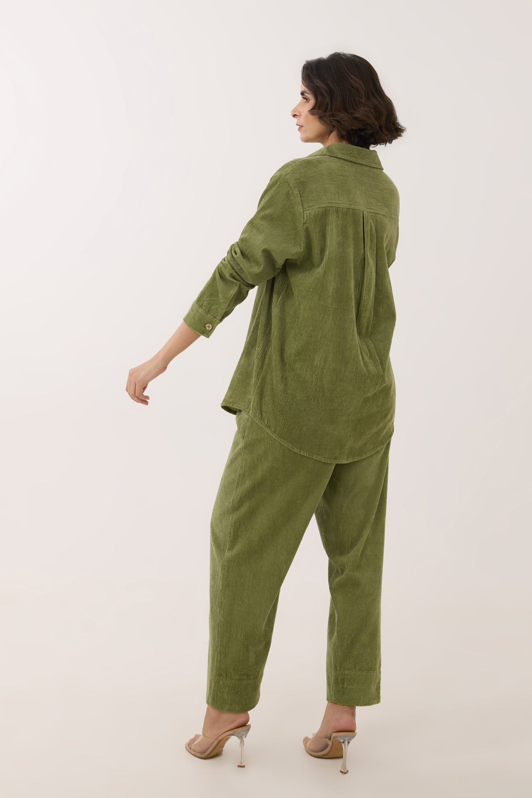 Olive Green Corduroy Co-ord Set