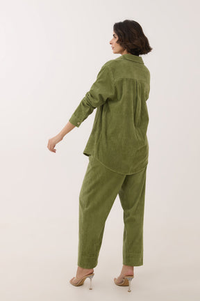 Olive Green Corduroy Co-ord Set