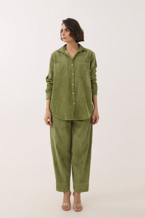 Olive Green Corduroy Co-ord Set