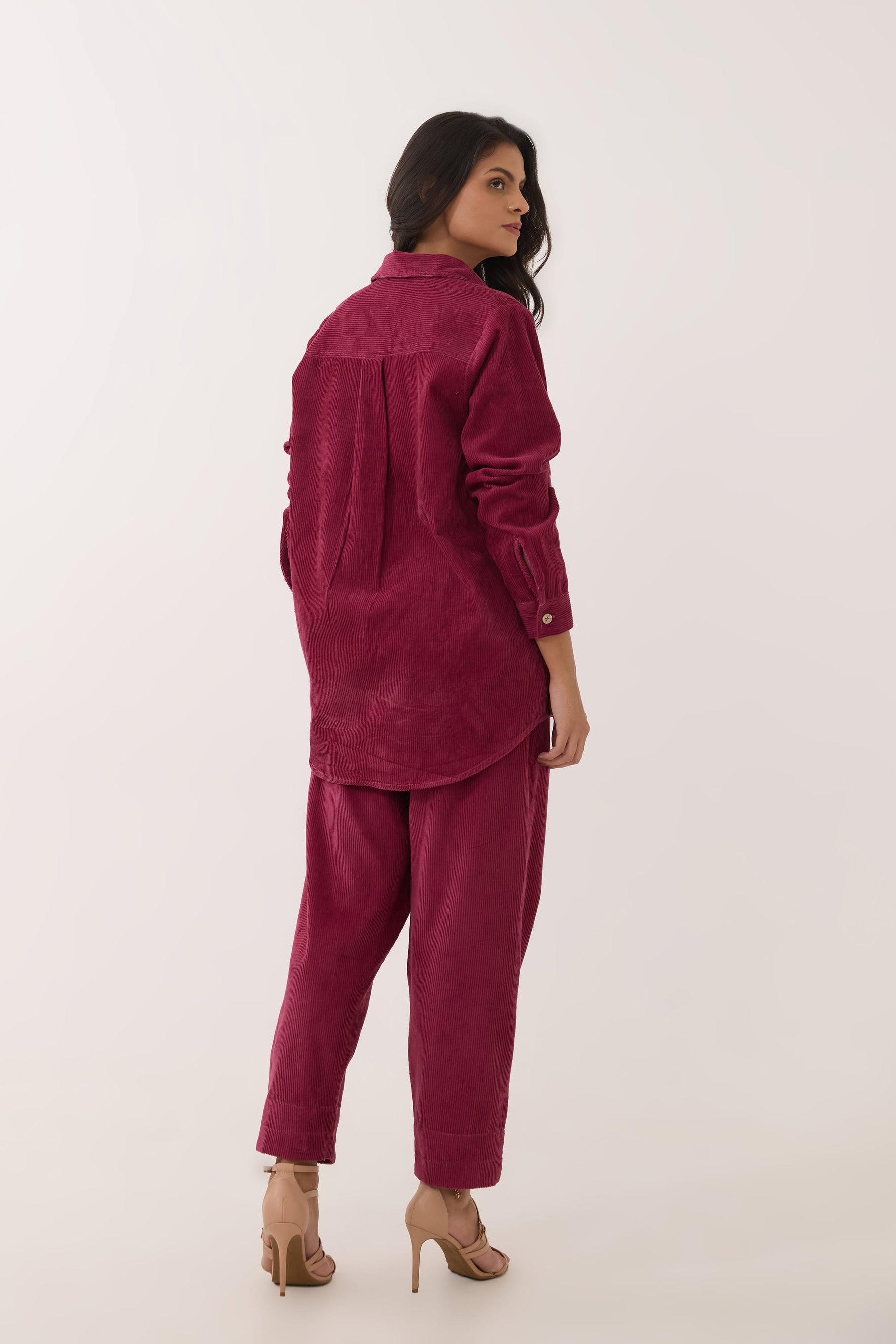 Maroon Corduroy Co-ord Set