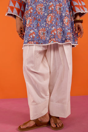 Periwinkle Floral Hand block Printed Co-ord Set