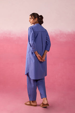 Cornflower Blue Premium Cotton Co-ord Set