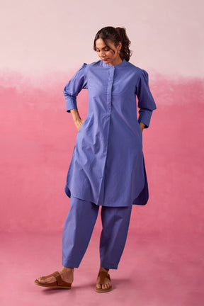 Cornflower Blue Premium Cotton Co-ord Set