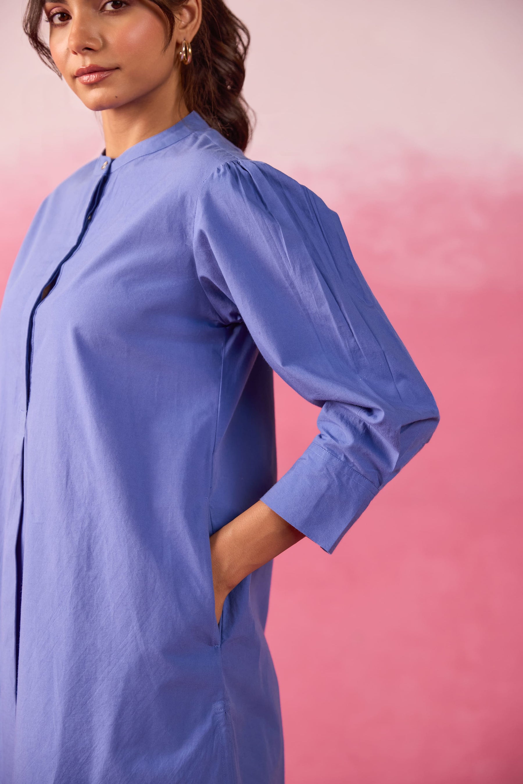 Cornflower Blue Premium Cotton Co-ord Set