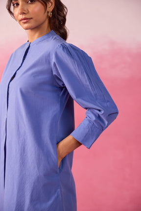 Cornflower Blue Premium Cotton Co-ord Set