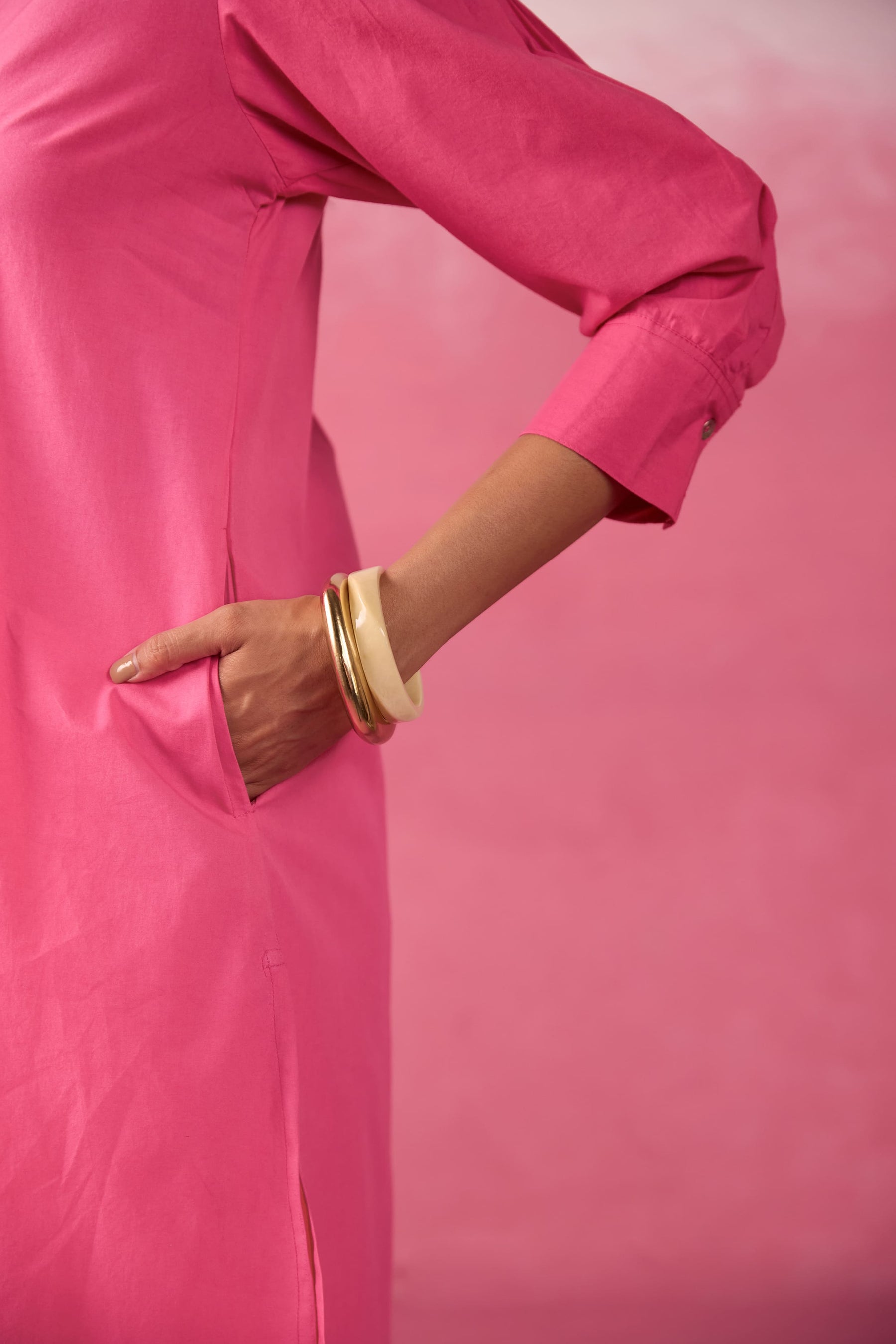Hot Pink Premium Cotton Co-ord Set