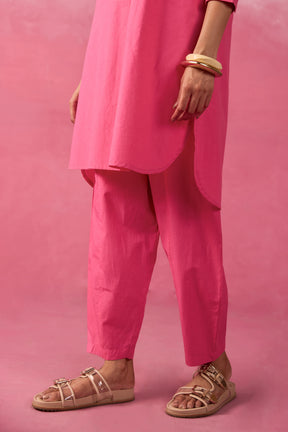 Hot Pink Premium Cotton Co-ord Set