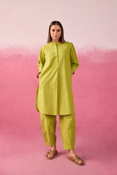Lime Green Premium Cotton Co-ord Set