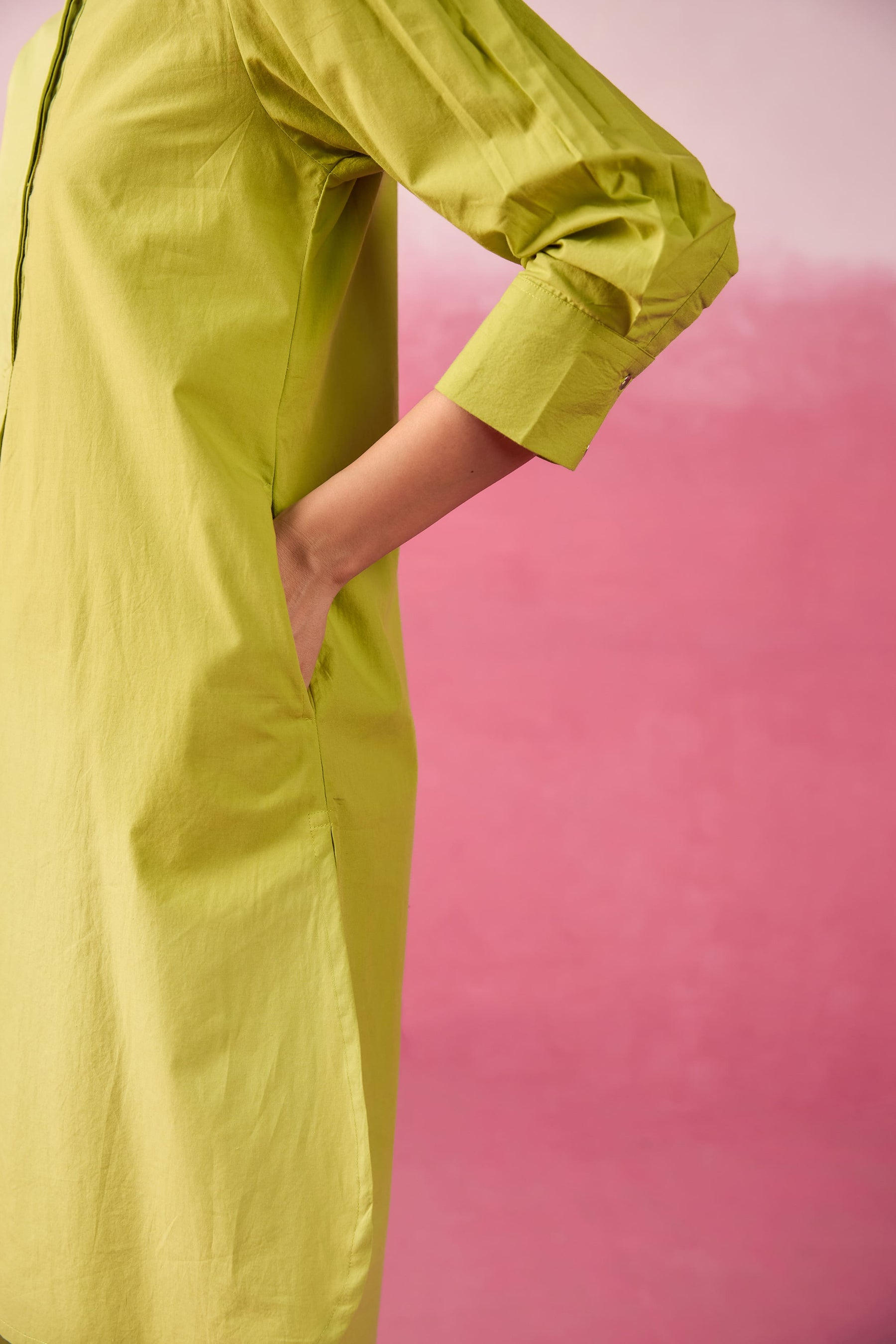 Lime Green Premium Cotton Co-ord Set