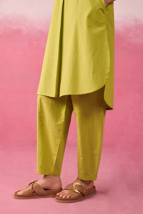 Lime Green Premium Cotton Co-ord Set