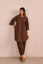Chocolate Brown Cotton Co-ord Set
