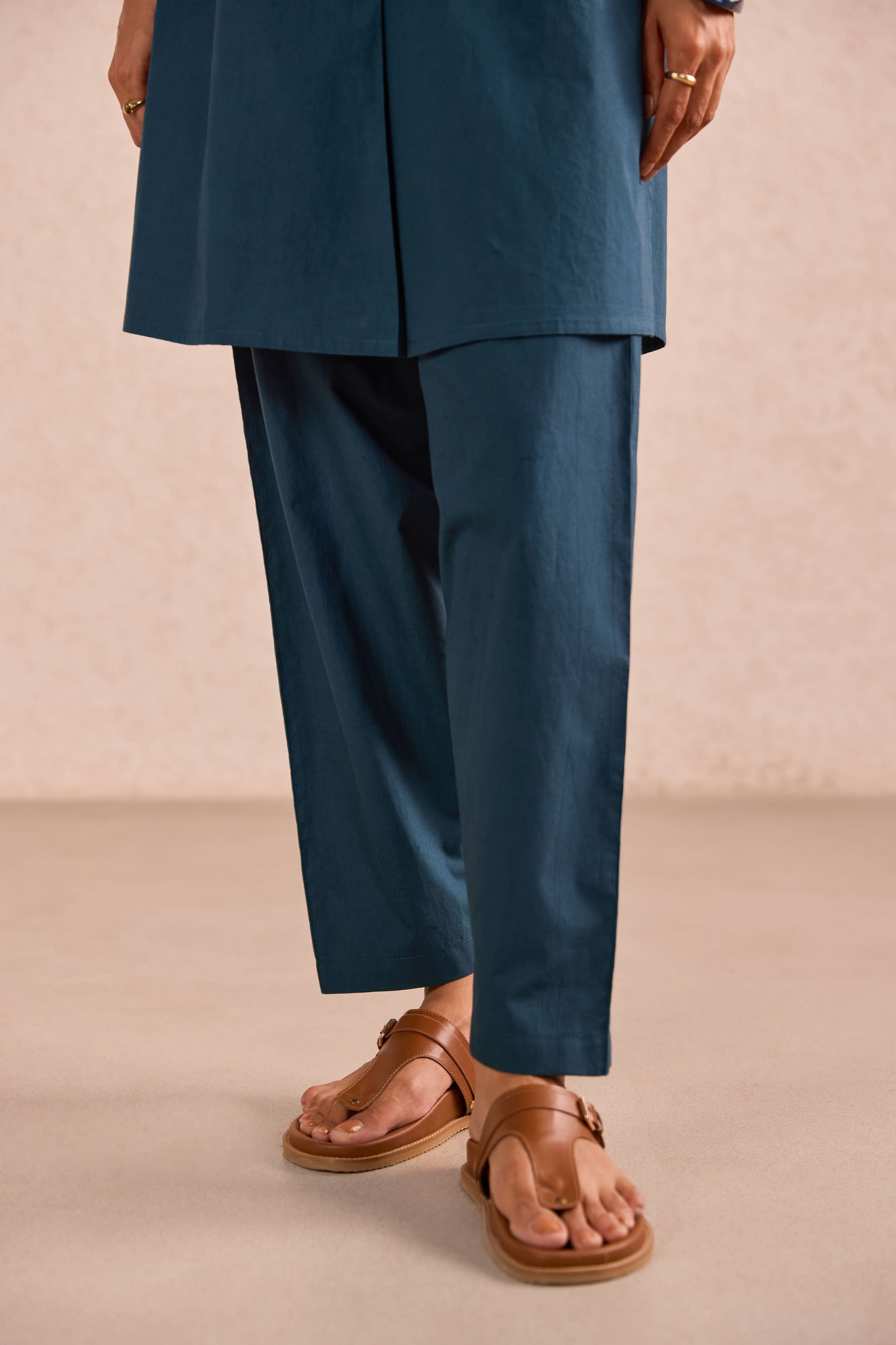 Teal Blue Cotton Co-ord Set
