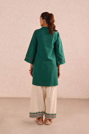 Emerald Green & Ivory Co-ord Set