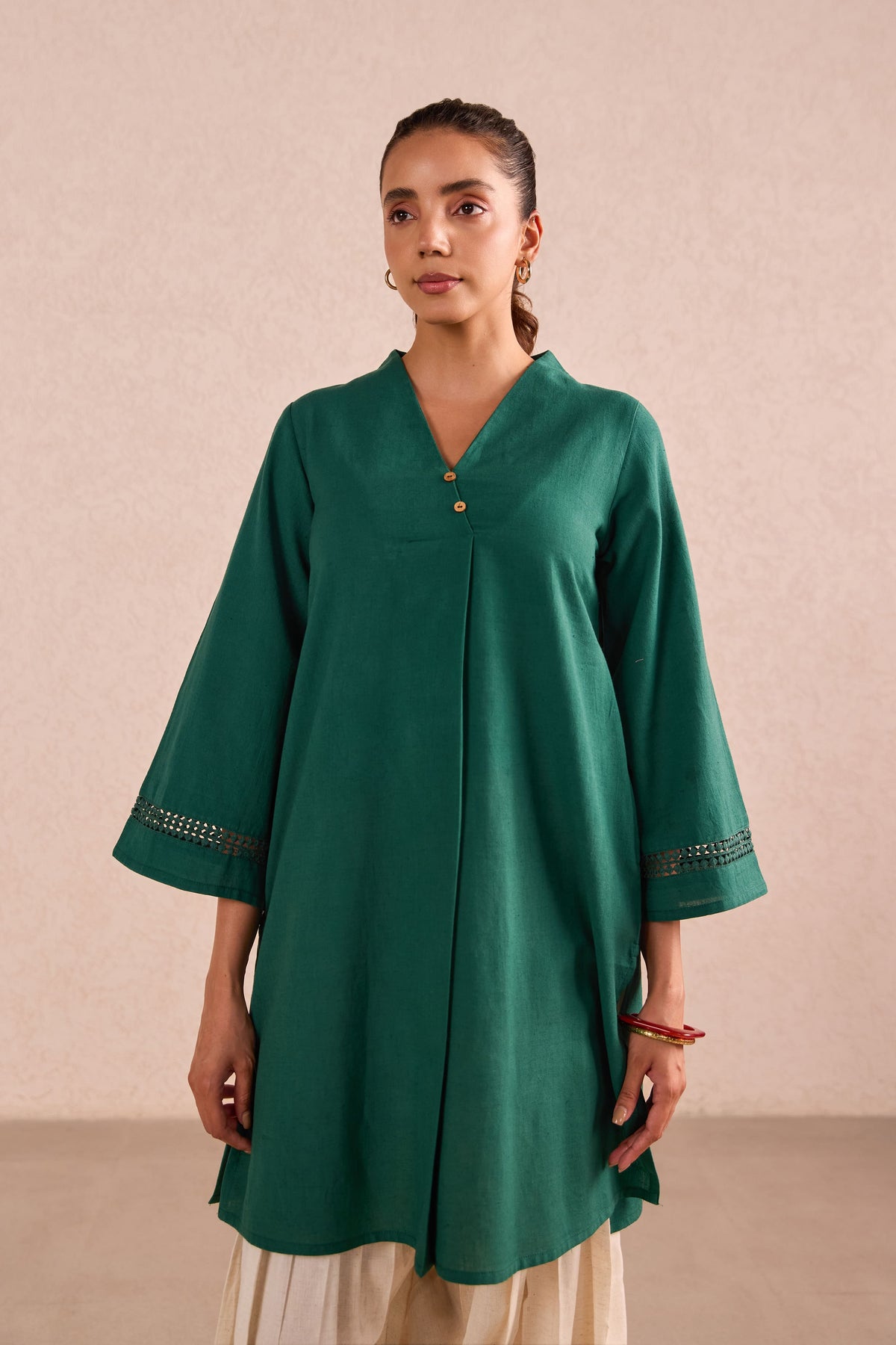 Emerald Green & Ivory Co-ord Set