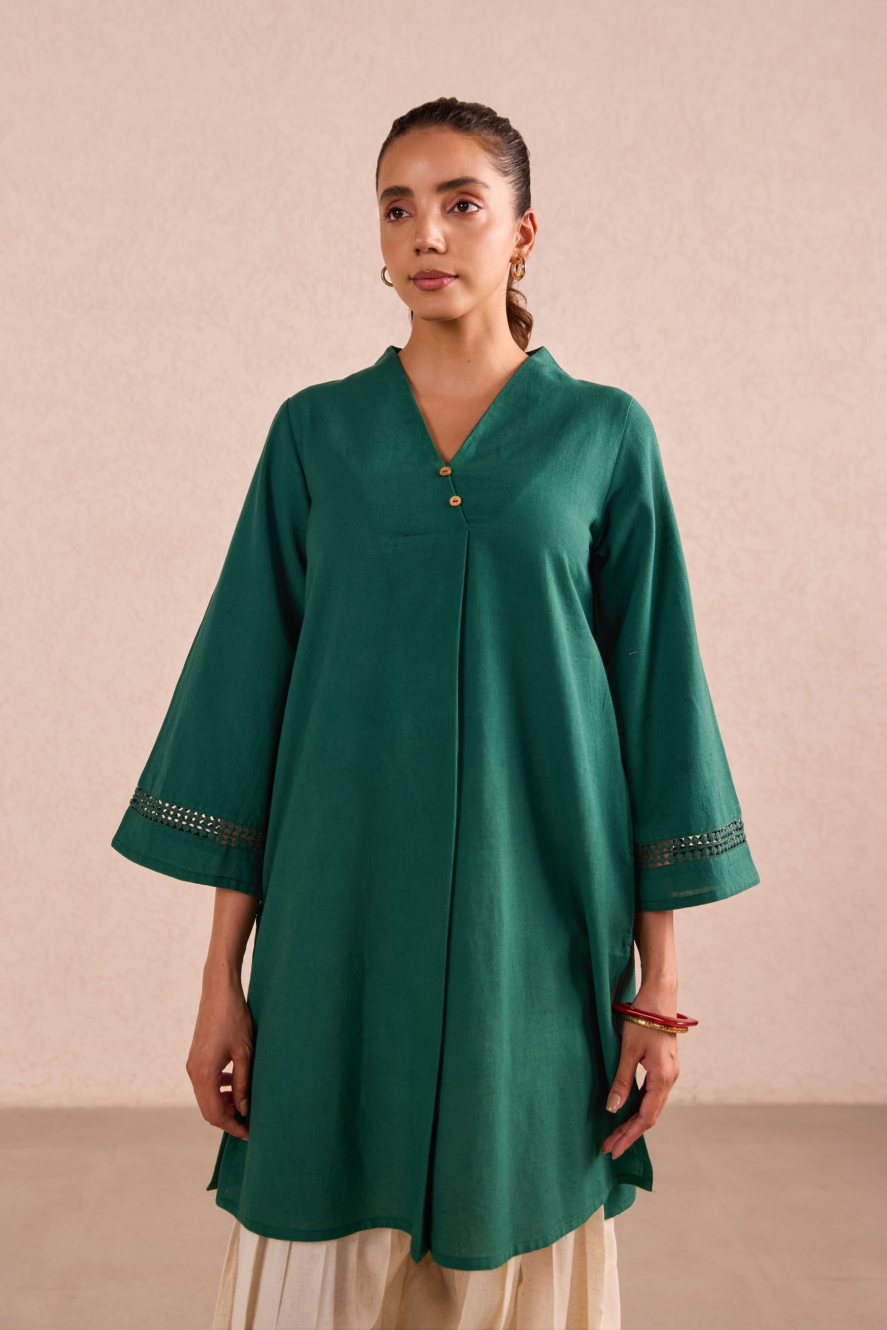 Emerald Green & Ivory Co-ord Set