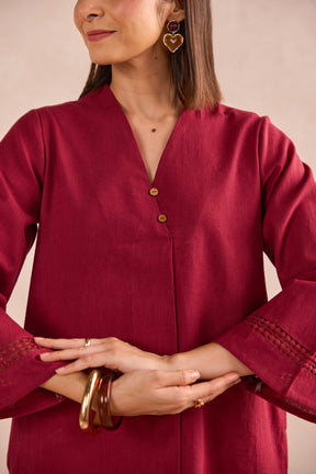 Raspberry & Ivory Co-ord Set