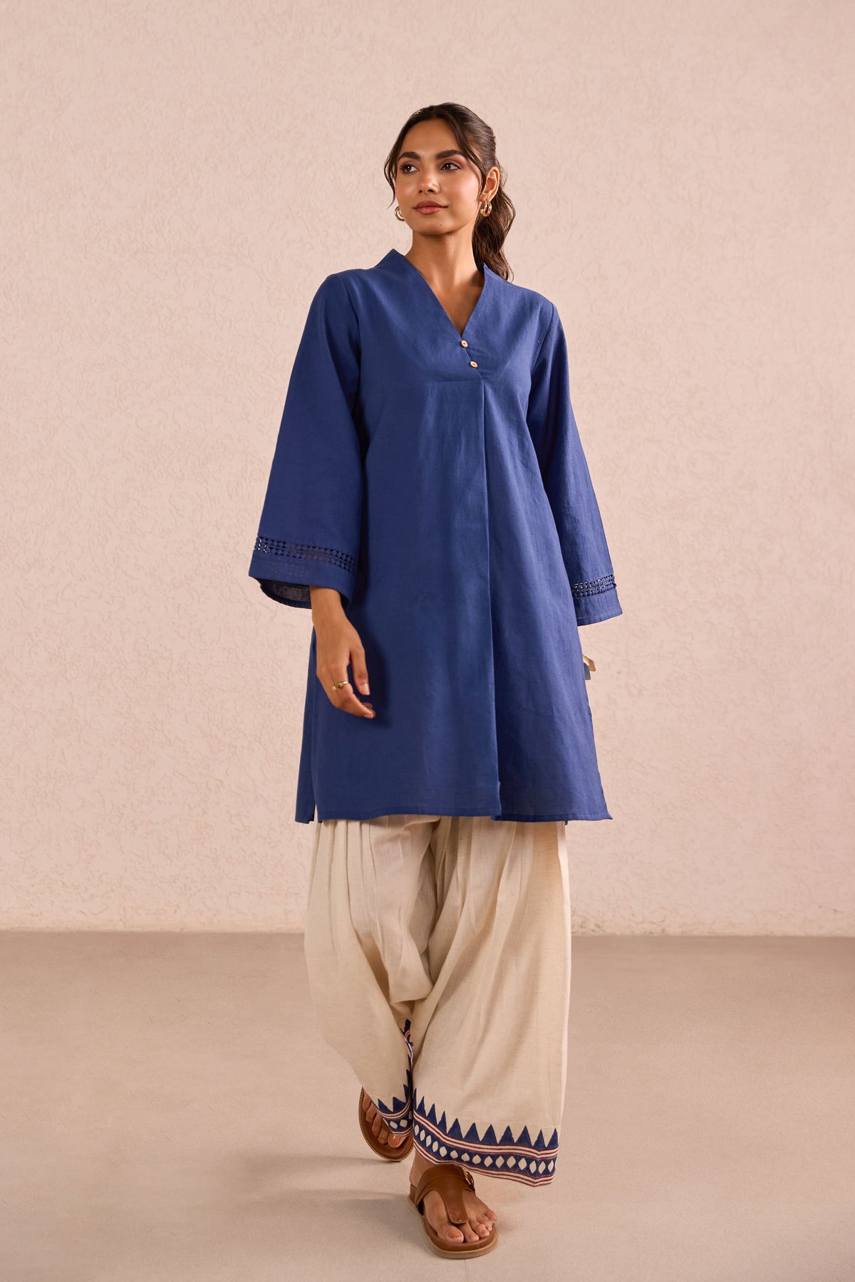 Cobalt Blue & Ivory Co-ord Set